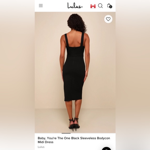 Lulu’s “Baby You’re The One” Black Bodycon Midi Dress - Picture 7 of 7